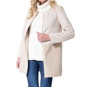 NWT Sherpa and Faux Suede Coat